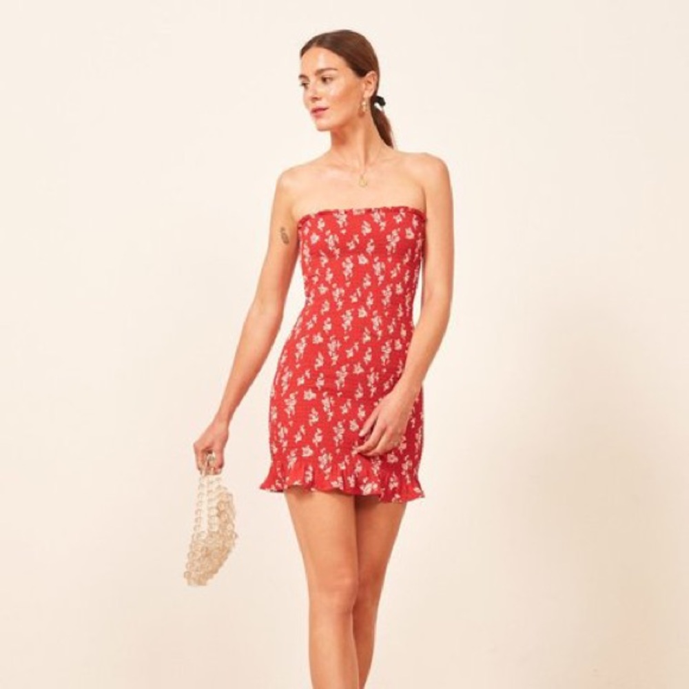 Reformation Chantilly Dress - smocked mini